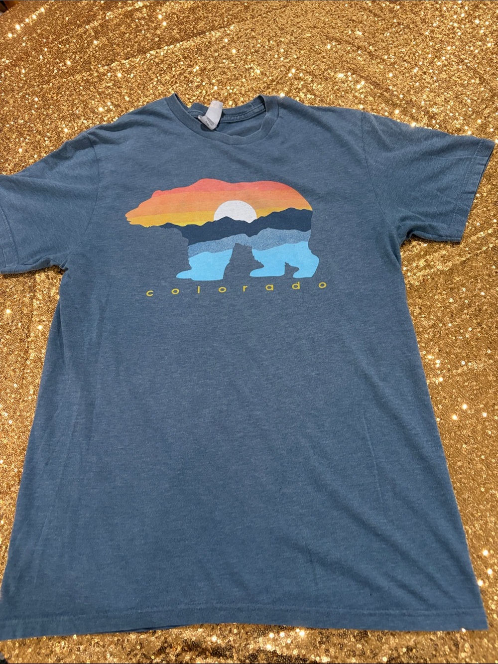 Men's Blue Colorado Bear Graphic Tee